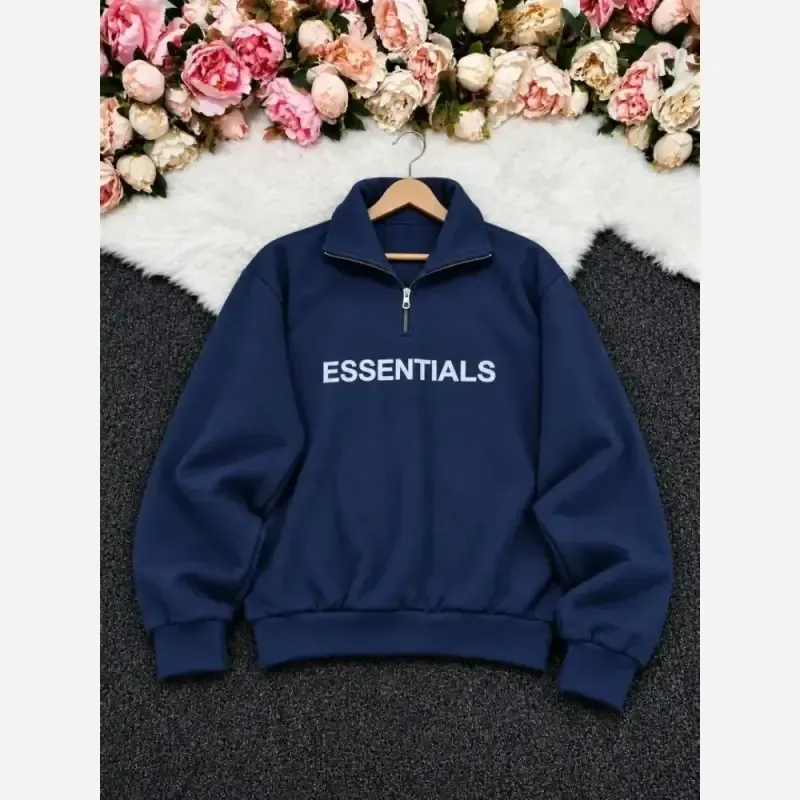 دورس نیم زیپ Essentials داخل کرکی سایز بزرگ فری سایز - تصویر 7