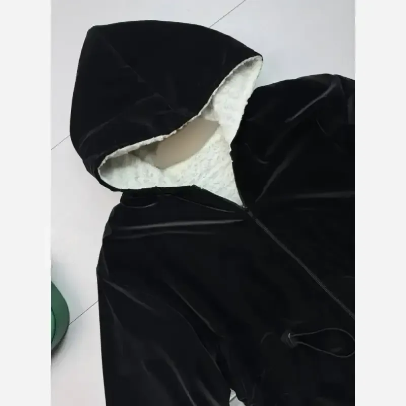 کاپشن لیوسا سیلیکونی داخل ببعی کلاه دار رنگ مشکی سایز فری 38 تا 46 - تصویر 9