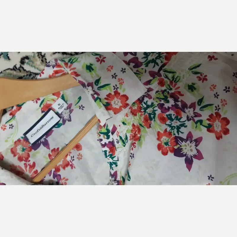 شومیز نخی وارداتی سایز XL مناسب سایز 40 تا 44 - تصویر 2