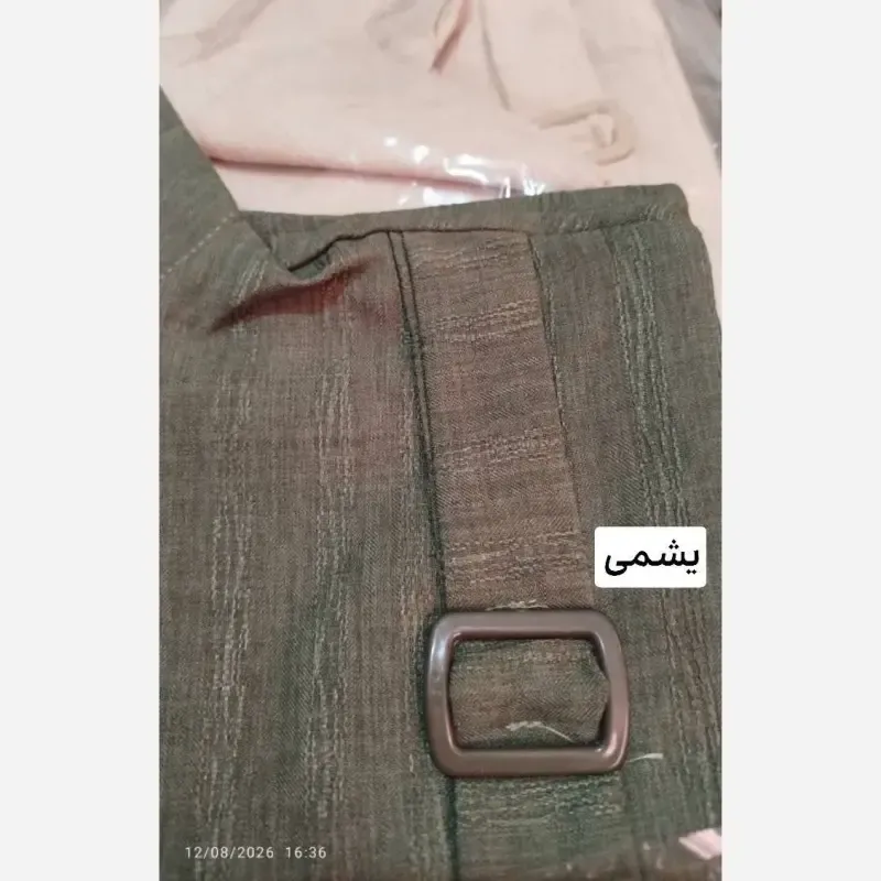 مانتو سگگ دار کامیلا جنس شانتون طرح درختی فری سایز - تصویر 5
