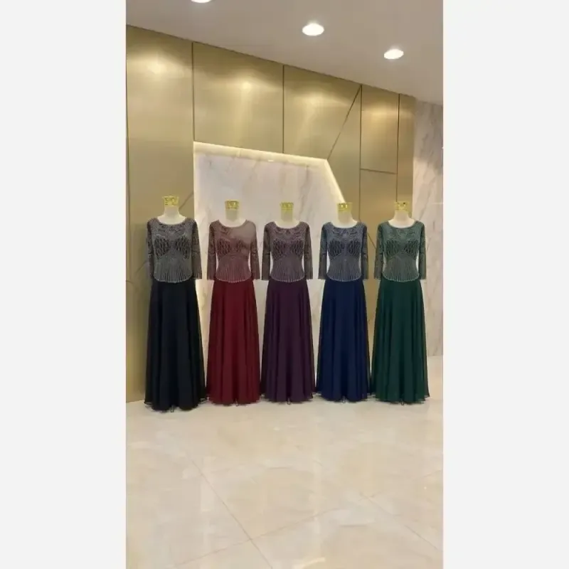 ماکسی مجلسی زنانه سایز بزرگ حریر کاپدار مدل لعیا - تصویر 5