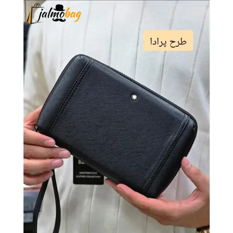 کیف دستی پاسپورتی مونت بلانک چرم وارداتی - تصویر 5