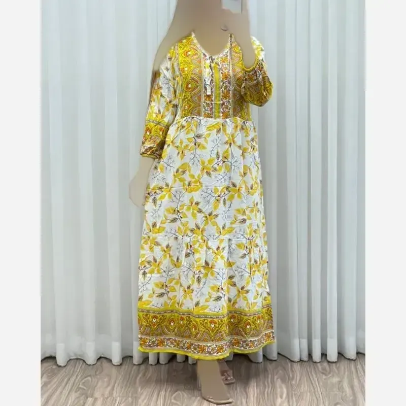 ساحلی نخی حاشیه دار خنک و نرم فری سایز مناسب سایز 40 تا 48 - تصویر 5