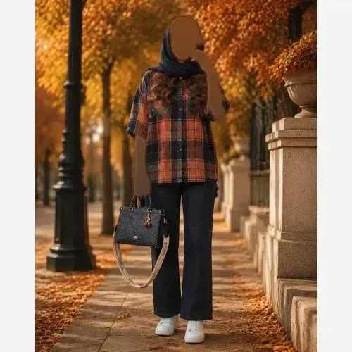 ژکت جیب صلیبی پشمی زنانه فری سایز - تصویر 6