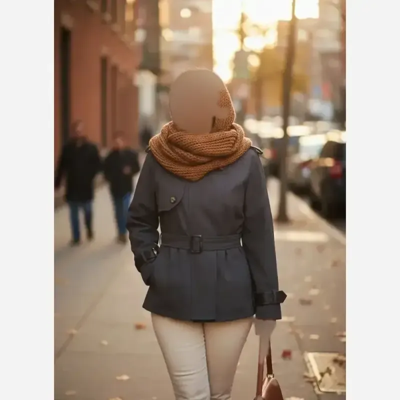 ترنچ کت کوتاه زنانه کتان زارا آستردار فری سایز مدل لیان - تصویر 5