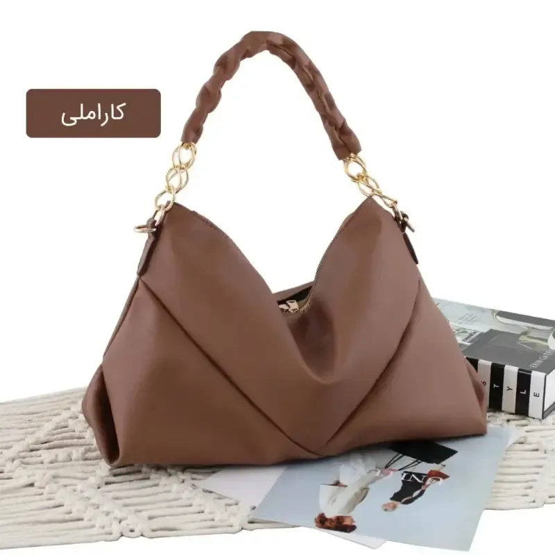 کیف زنانه چرم مصنوعی روزمره و رسمی بند بلند - تصویر 6