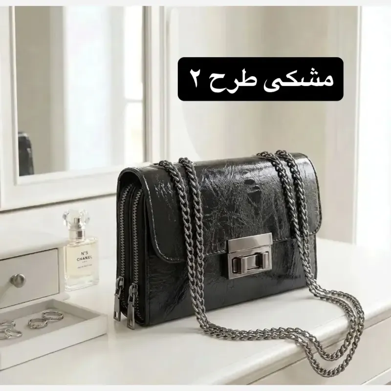 کیف پاسپورتی زنانه چرم مصنوعی بند بلند مجلسی و رسمی - تصویر 3