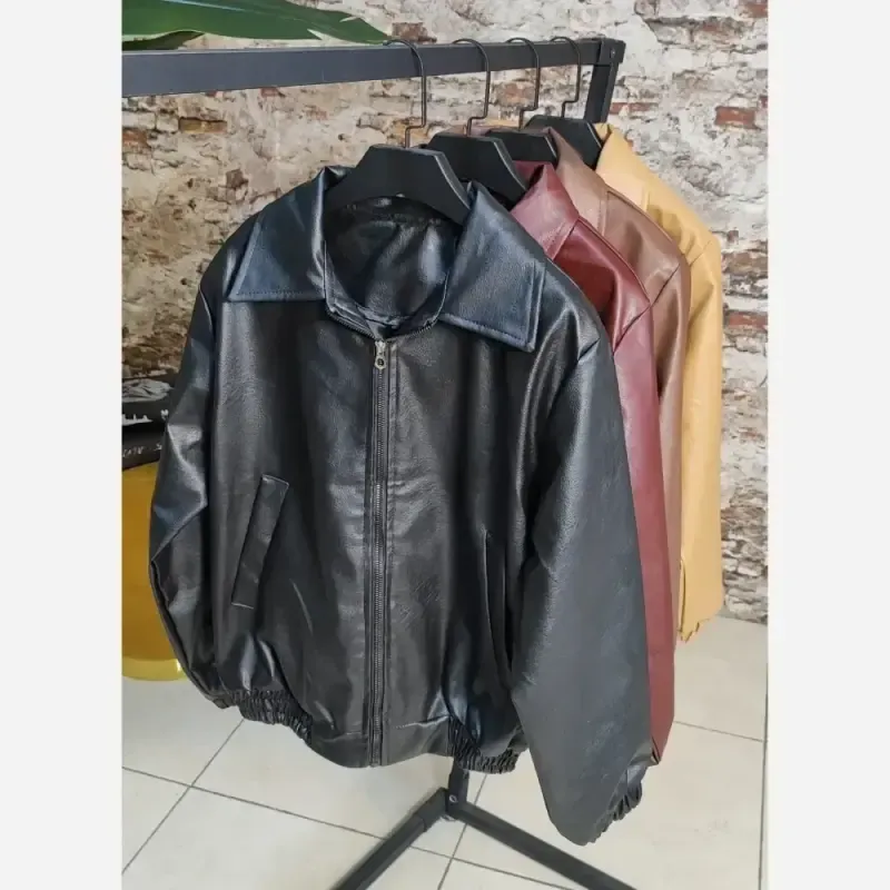 کت چرم زنانه مدل ژوانا فری سایز 38 تا 44 چرم وارداتی استرکشی شده - تصویر 6