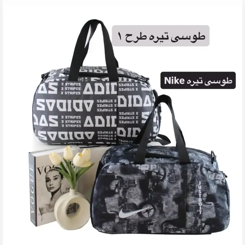 ساک ورزشی و اسپرت پارچهای با بند بلند و جیب بیرونی ابعاد 45x30x20 سانتیمتر - تصویر 6