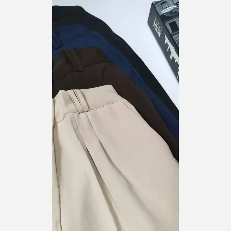 شلوار بگ زنانه کرپ مرگان سایز 40 تا 52 رنگبندی متنوع - تصویر 12