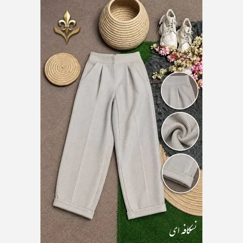 شلوار فوتر کجراه پاییزه و زمستانه زنانه فری سایز - تصویر 6