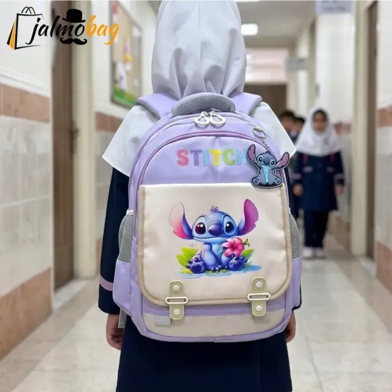 کوله پشتی مدرسه طرح استیج مناسب پیش دبستانی و دبستان جنس پارچه کجراه خارجی - تصویر 2