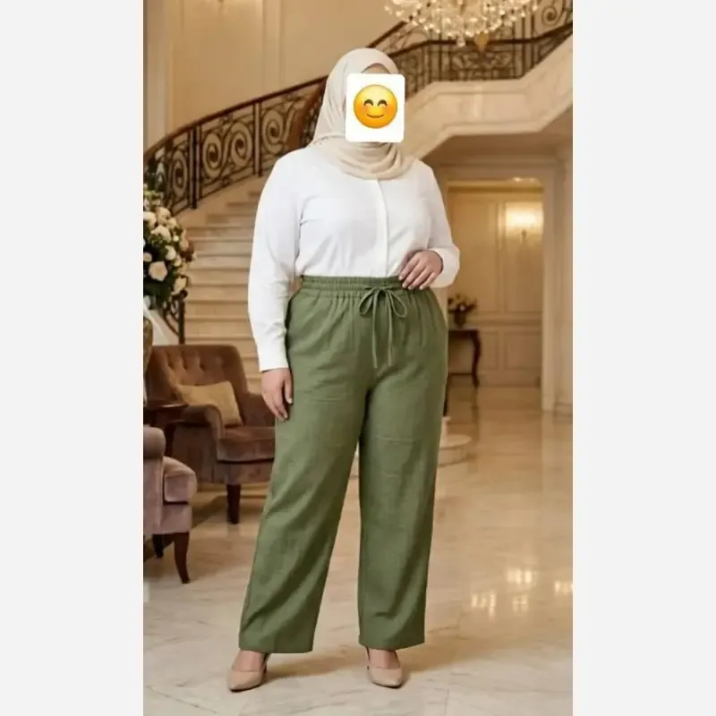 شلوار بگ راحتی زنانه سایز بزرگ جنس سوپر آیوا گرم بالا - تصویر 2
