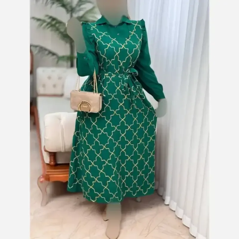 مانتو پیراهن طلاکوب مدل ساحل جنس اسکادا سایزبندی بزرگ - تصویر 4