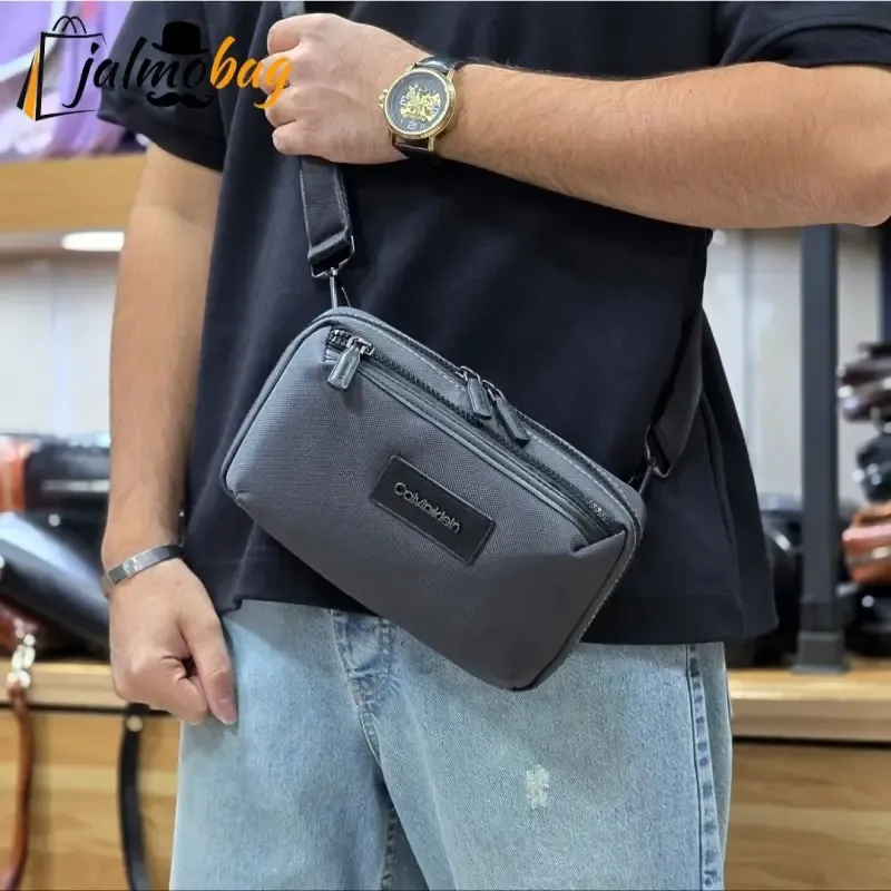 کیف دوشی دستی اسپرت کلوین کلاین پارچه برزنتی آب گریز سه کاره - تصویر 6