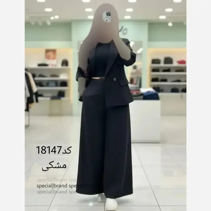 ست کت و دامن شلواری لینن سارا - تصویر 4