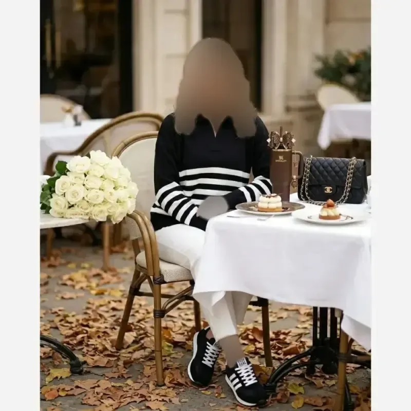 پلیور زنانه بافت راهراه مدل مهرو فریسایز رنگی - تصویر 3