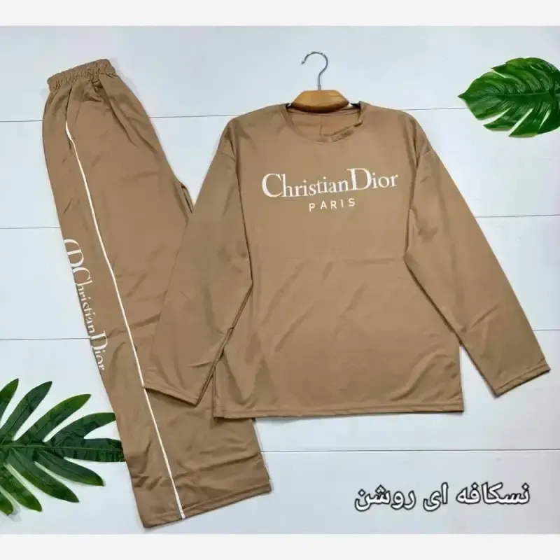 ست بلوز و شلوار زنانه جنس پنبه باکیفیت فری سایز رنگی - تصویر 2