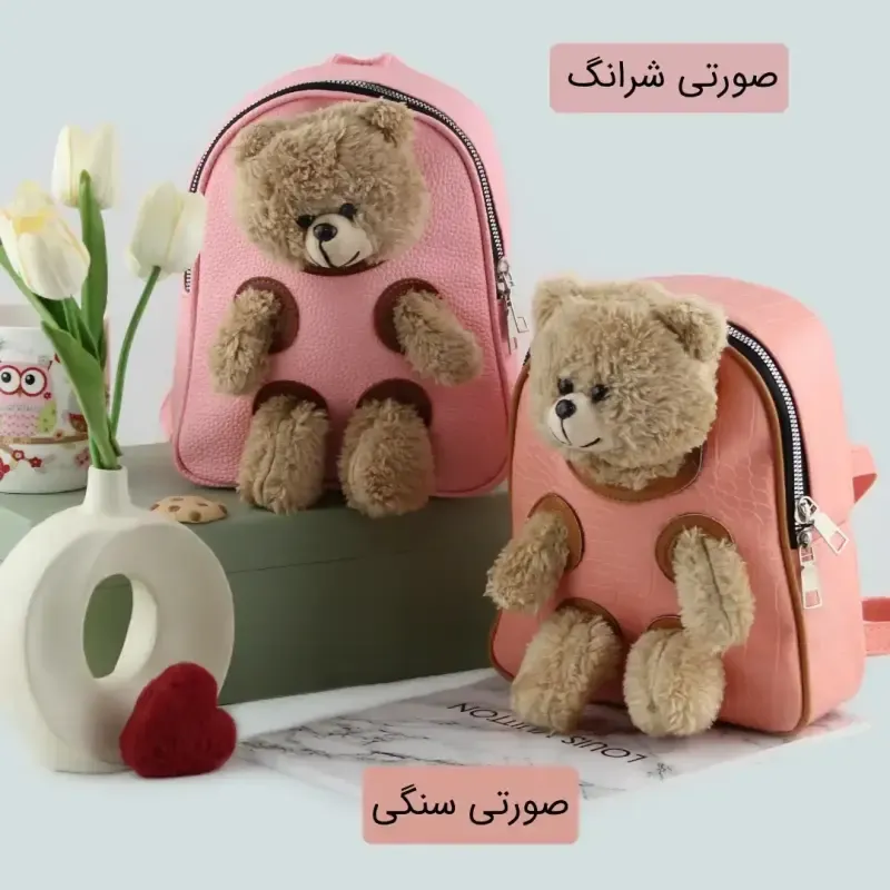 کوله پشتی چرم مصنوعی روزمره زنانه ابعاد 22 در 17 سانتیمتر - تصویر 5