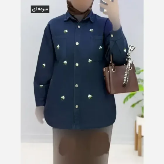 مانتو پاییزه ماهلین جنس کتان ضخیم سایز 38 تا 48