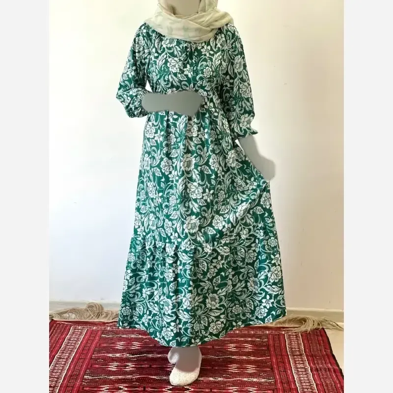 پیراهن ساحلی زنانه جنس فلور بوگاتی فری سایز قد 135 - تصویر 13