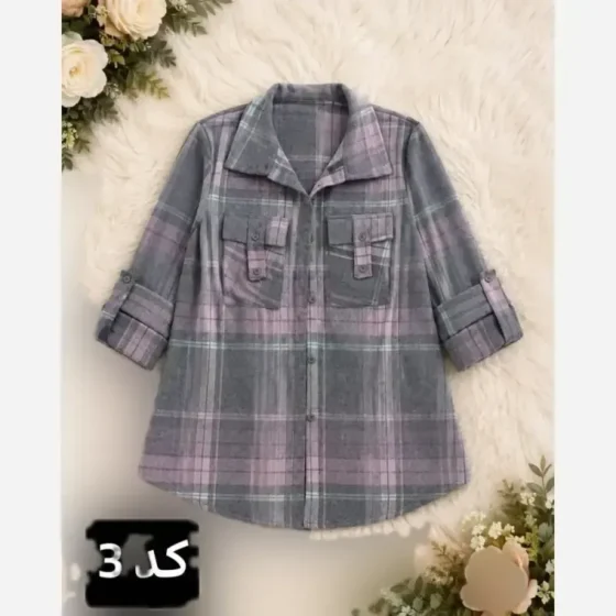 ژکت جیب صلیبی پشمی زنانه فری سایز