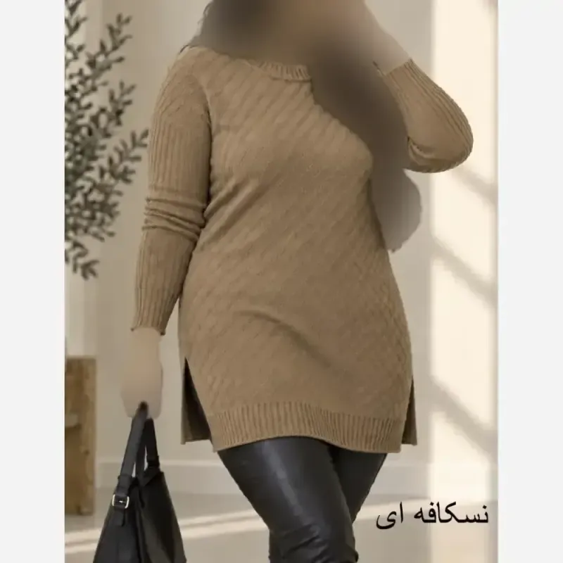 تونیک بافت زنانه نخ ترک آکرلیک ضد حساسیت سایز 38 تا 48 - تصویر 8