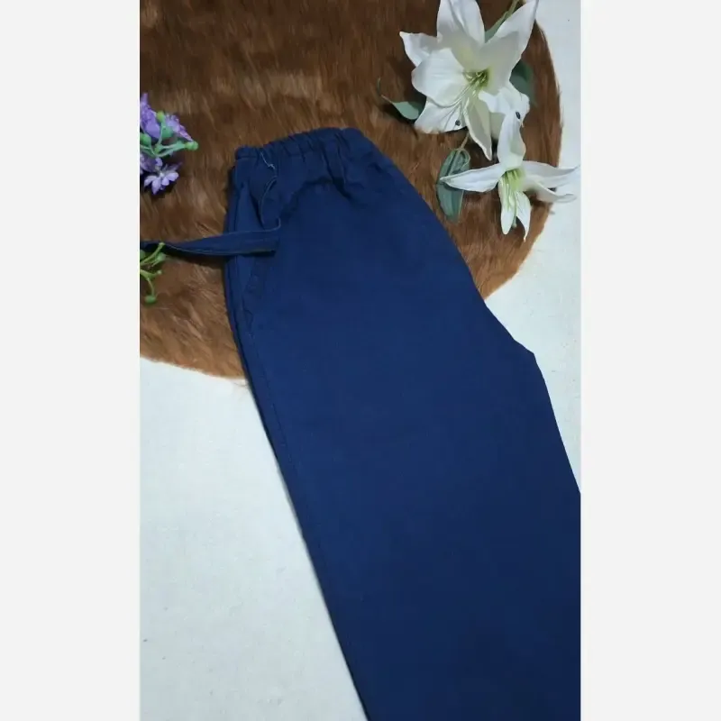 شلوار بگ زنانه طرح جین نیل ترک وارداتی کمر کش - تصویر 19
