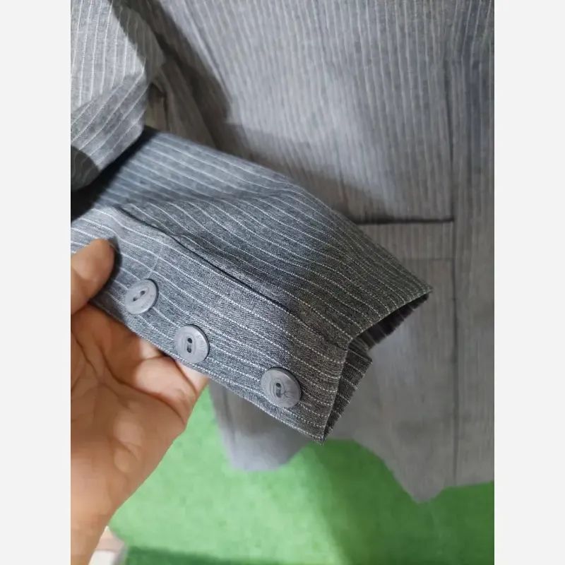 ست اداری اطلس جنس پرشیادونخ اعلا رنگ طوسی و دودی - تصویر 3