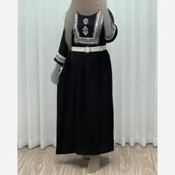 ساحلی نخی زنانه طرح سنتی بند دار فری سایز خنک تابستانی