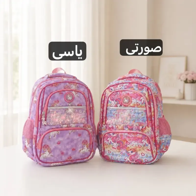 کوله پشتی مدرسه ای پارچه ای با ابعاد 43 در 31 سانتیمتر - تصویر 9