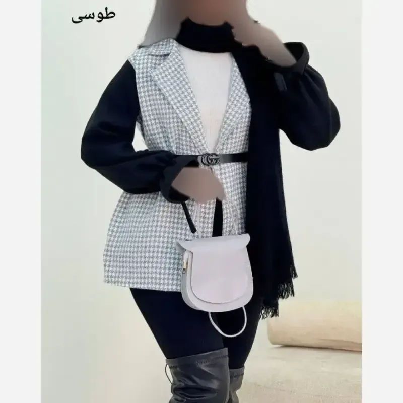 کت پیردوپل پشمی آستین فوتر فری سایز زنانه - تصویر 3
