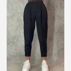 شلوار سوییت مخملی زنانه مشکی بغل چاک سایز 40 تا 46 - تصویر 4
