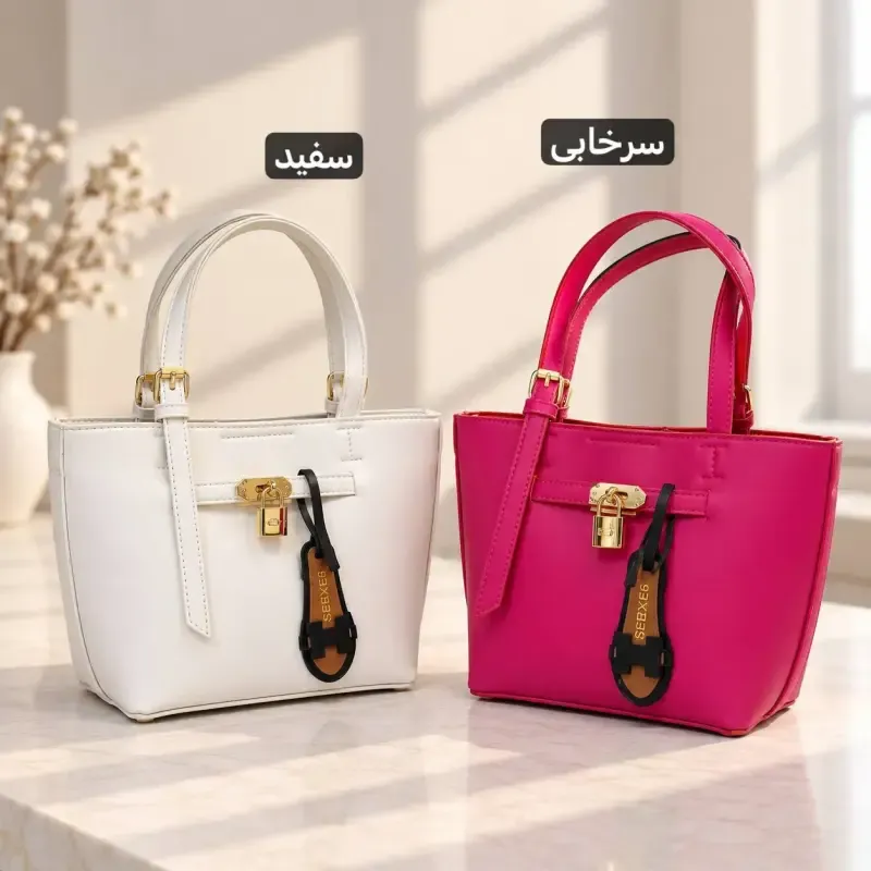 کیف دخترانه چرم مصنوعی ابعاد 25 در 20 سانتیمتر مگنتی رسمی و روزمره - تصویر 6