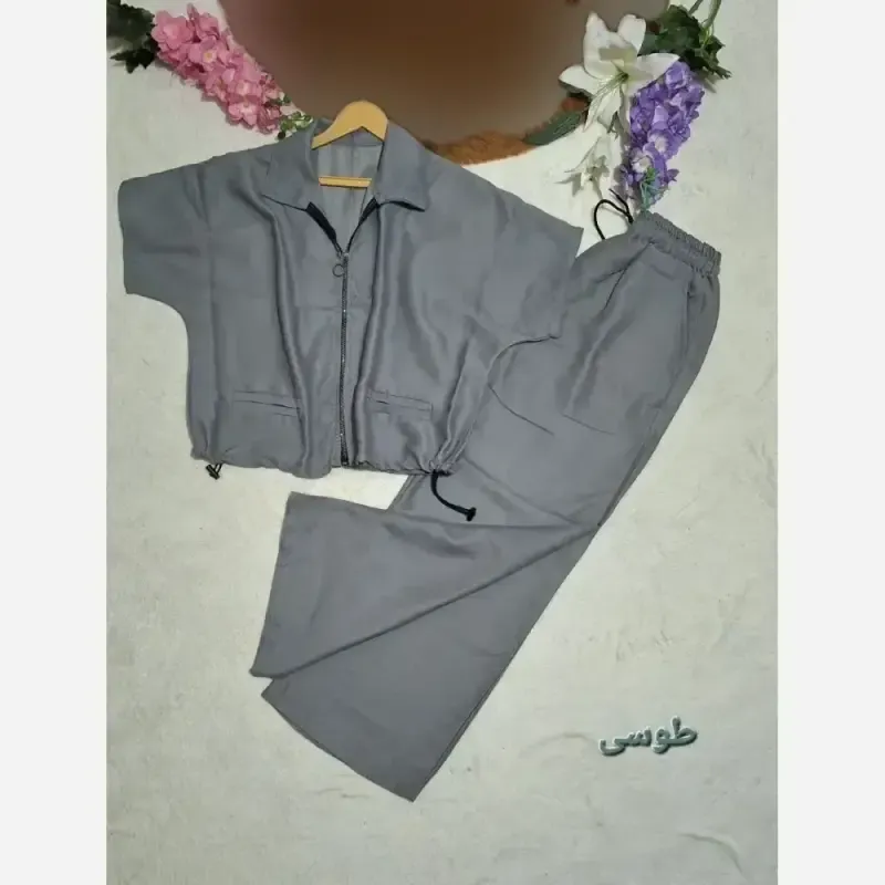 ست وست و شلوار پوپلین پائیزی مونالیزا سایز فری 38 تا 48 - تصویر 4