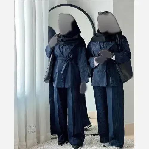 ست سه تکه مانتو ژیله و شلوار دیپلمات زنانه مدل هانیه