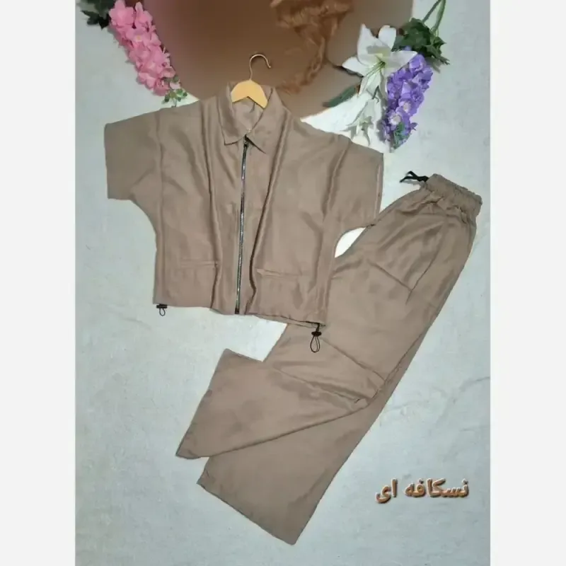 ست وست و شلوار پوپلین پائیزی مونالیزا سایز فری 38 تا 48 - تصویر 3