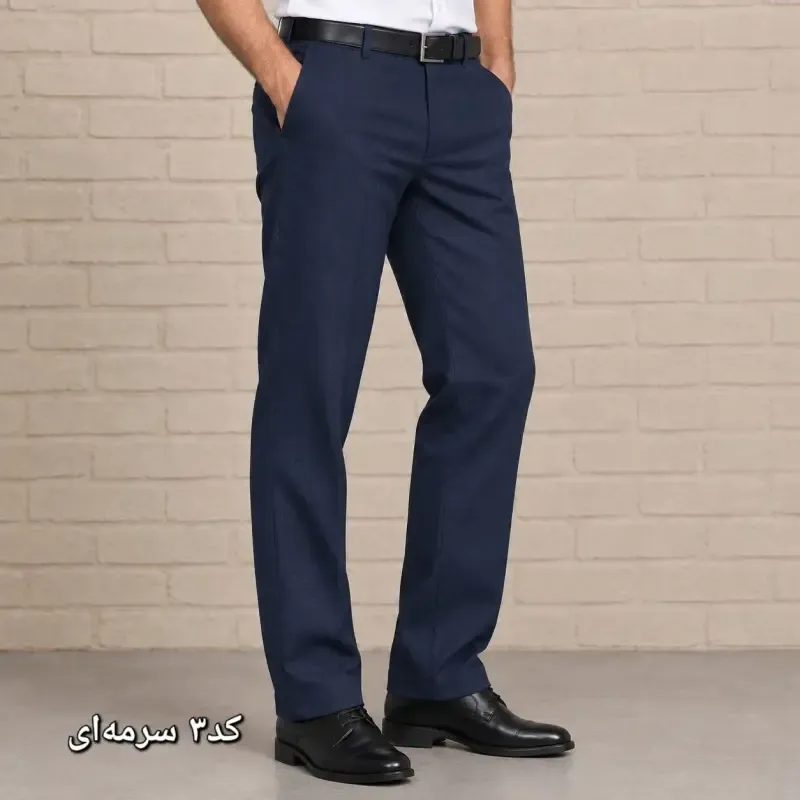 شلوار پارچه ای مردانه راسته پارچه زرین رنگ ثابت سایز 44 تا 54 - تصویر 5