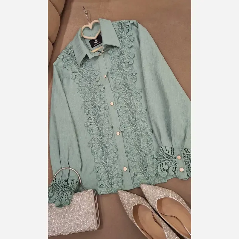 شومیز زنانه جنس توکی کراش مدل آیسو سایز 36 تا 58 - تصویر 12