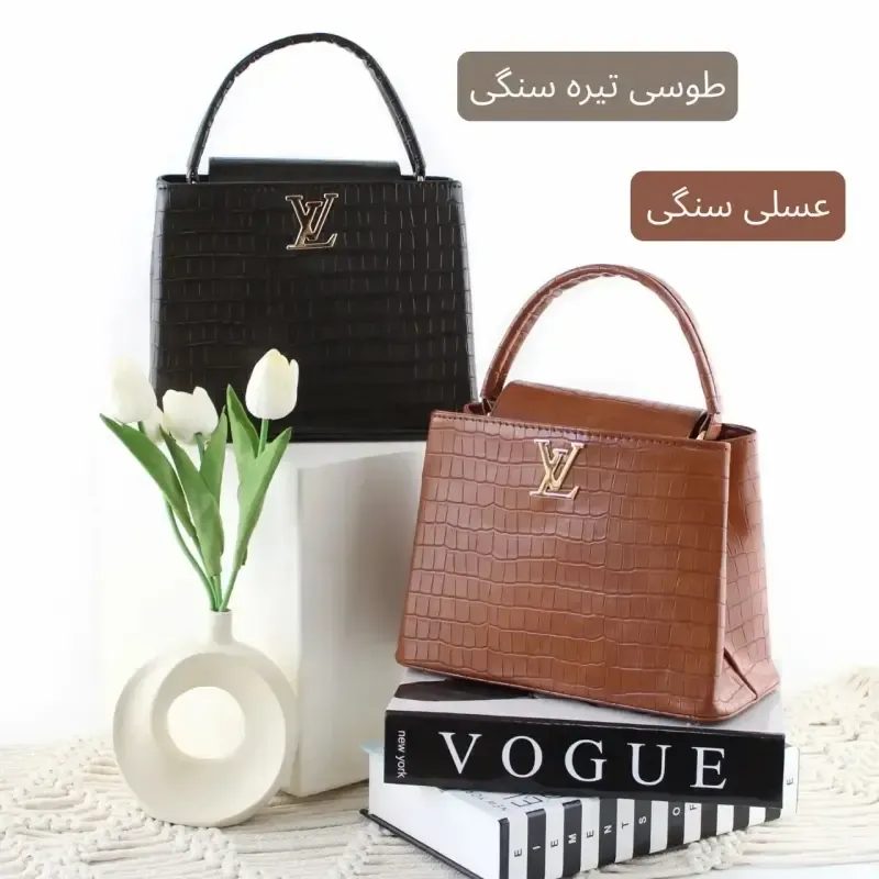 کیف زنانه چرم مصنوعی رسمی و مهمانی با بند بلند - تصویر 2