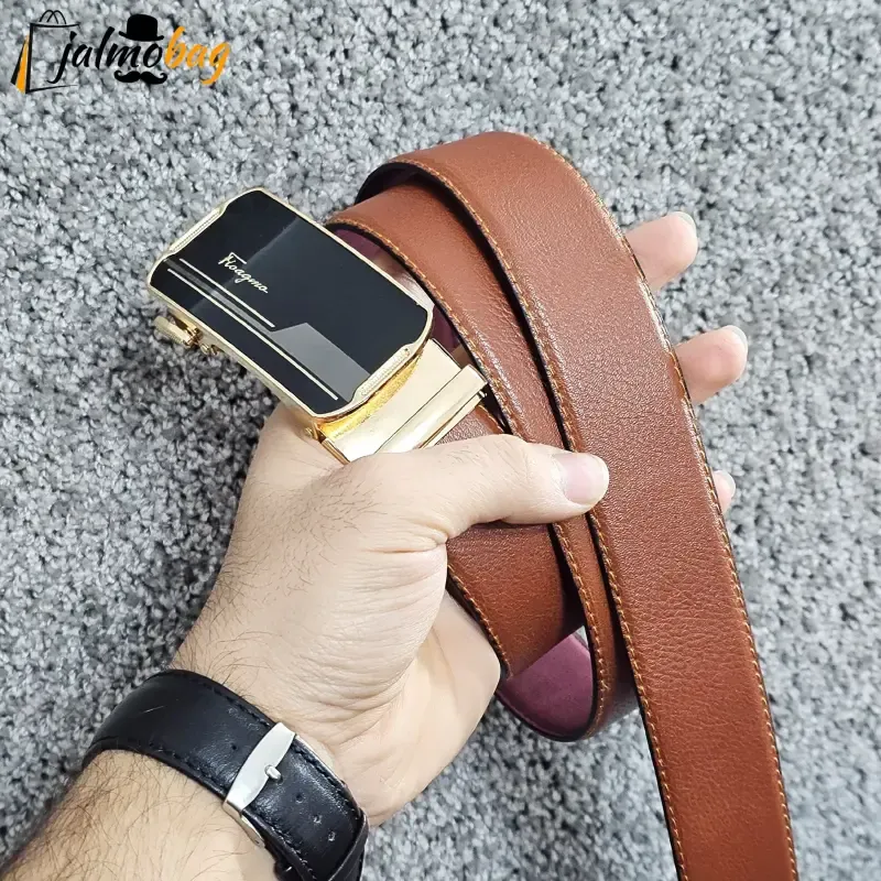 کمربند ریلی چرمی 3.5 سانت طول 125 سانتی متر - تصویر 4