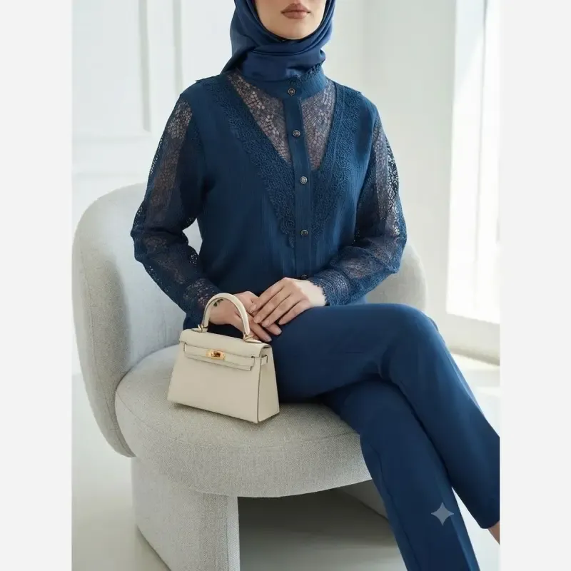 شومیز زنانه مدل آی تک جنس پارچه توکی سایز 36 تا 56 - تصویر 6