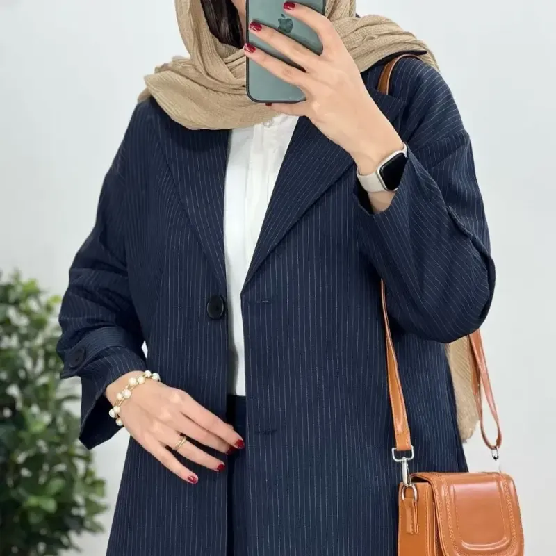 کت شلوار زنانه دیپلمات پرشیا مدل آسو رنگ مشکی سرمه ای طوسی سایز بزرگ - تصویر 5
