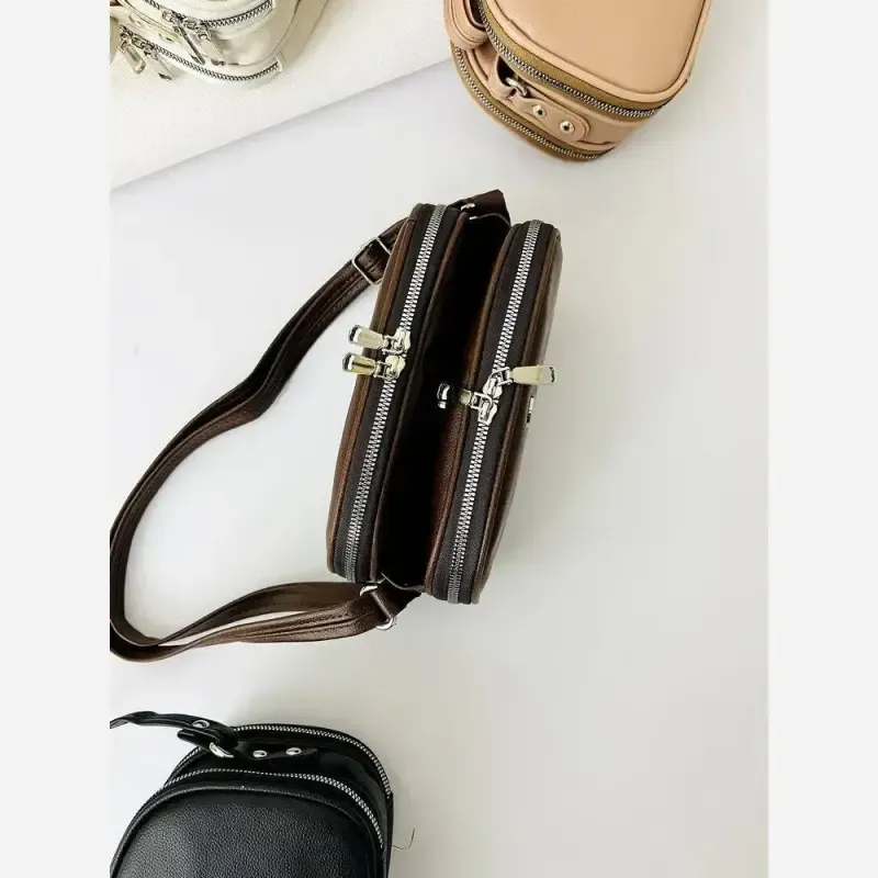 کیف سالی سه خونه دستی و دوشی زنانه سایز 22 در 15 رنگ بندی متنوع - تصویر 5