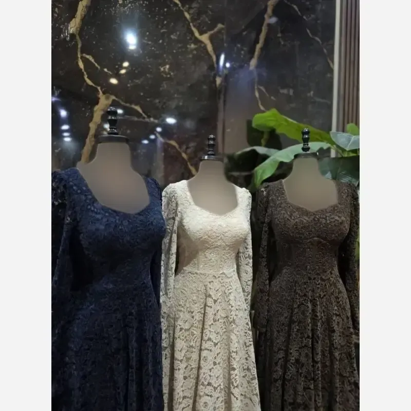 مدل بیده گلدار زنانه سایز 36 تا 46 رنگ مشکی سرمه آسمونی - تصویر 5