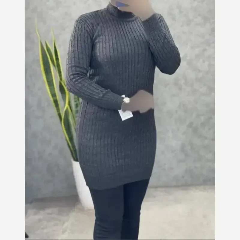 بلوز گپ مارپیچ بافت آکریلیک فری سایز زنانه - تصویر 5