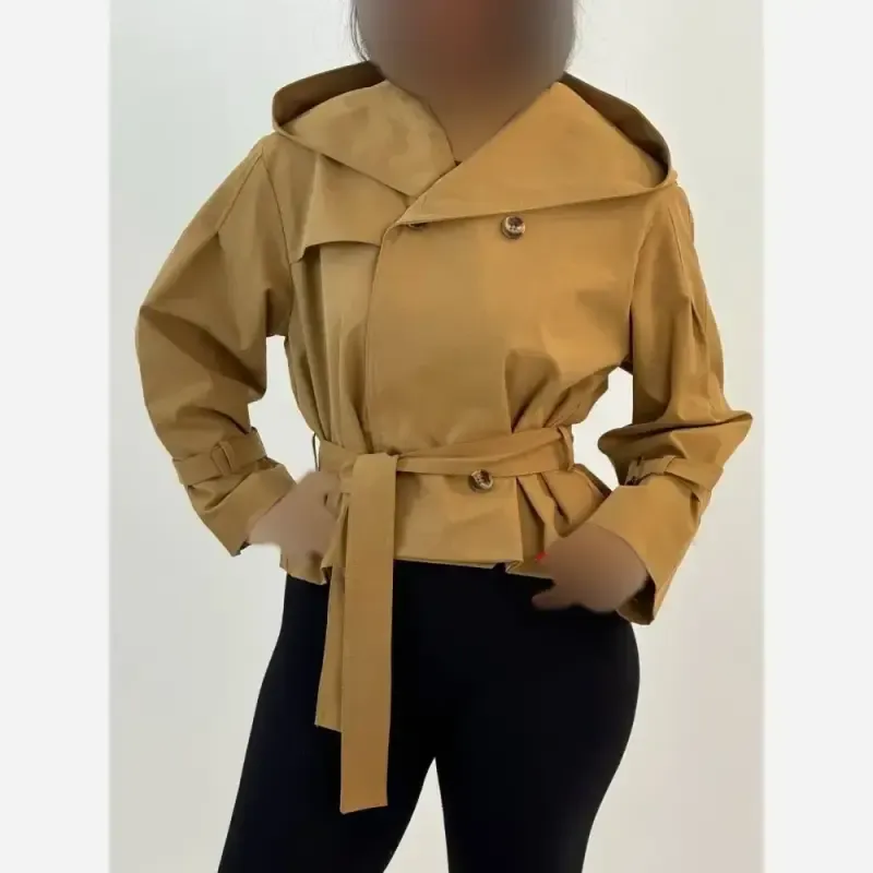 کراپ کلاهدار آناهید پارچه کتان زارا آستردار - تصویر 4