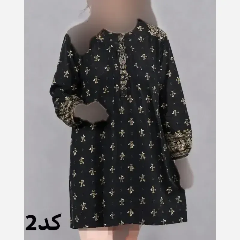 تونیک زنانه طرح اندونزی نخی سایز بزرگ قواره دار - تصویر 6