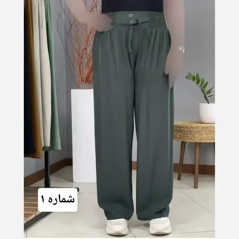 شلوار بگ نخی برماندو قد 107 سانت - تصویر 6
