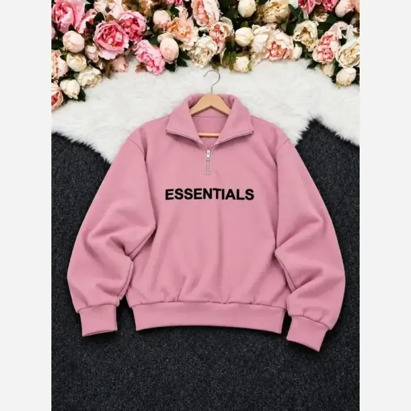 دورس نیم زیپ Essentials داخل کرکی سایز بزرگ فری سایز - تصویر 4